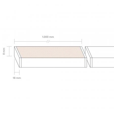 Schlanke dimmbare LED-Lichtschiene LUXI LINK 1 Meter 15W 3000K IP20 580lm Sigor