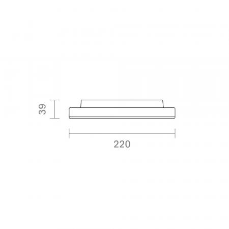 Sigor Aufbauleuchte Shine 220mm weiß Ra90 Dim 8/10/15W 3000/4000K IP20 110° 800/900/1350lm