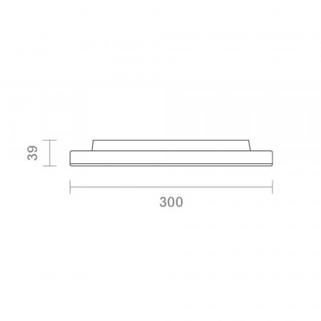 SIGOR Shine Aufbauleuchte rund 30 cm 24 W 2300 lm Tunable White 3000/4000 K Weiß DALI