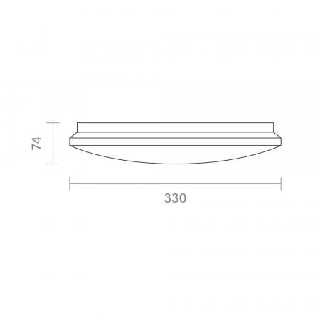 Sigor Aufbauleuchte Moon 330mm 3-CCT 18W 3000/4000K/5700K Tunable White  IP44 120° Ra80