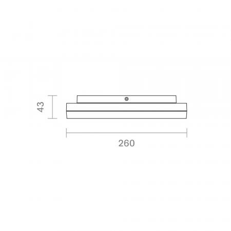 Sensor LED-Deckenleuchte SQUARE 26x26cm 18W neutralweiß blenfrei IP20 Sigor