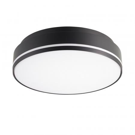 Umschaltbare moderne LED-Deckenlampe SPLIT ø27cm schwarz 18/24W 3000/4000K IP54 Sigor
