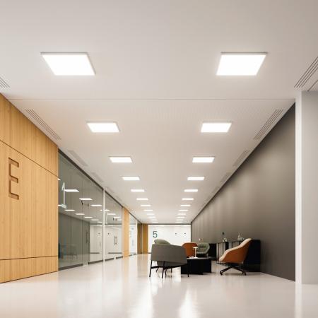 Ultra Flaches LED-Panel Aufbau weiß 62x62cm 36W 4000K 3600lm UGR<22 Sigor