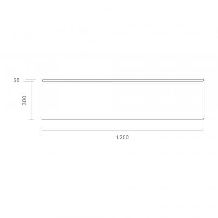 Sigor Flaches LED-Panel Aufbau weiß 120x30cm 36W 4000K neutralweißes Licht UGR<19