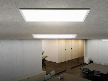 Sigor Ultra Flaches LED-Panel Aufbau weiß 120x30cm 36W 3000K warmweißes Licht UGR<19