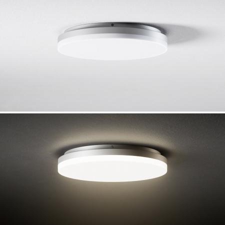 Sigor Aufbauleuchte Circel 400mm silber 28/22/18W 3000/4000K IP54 120° Ra80