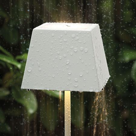 Sigor Akku-Tischleuchte NUINDIE eckig weiß 37cm dimmbar IP54 In & Out