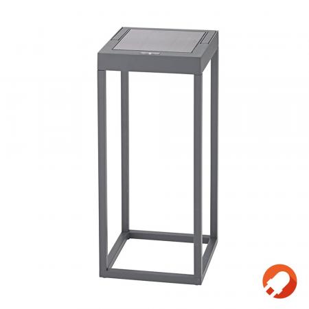 Sigor Akku-Solarleuchte Numove eckig anthrazit dimmbar IP54