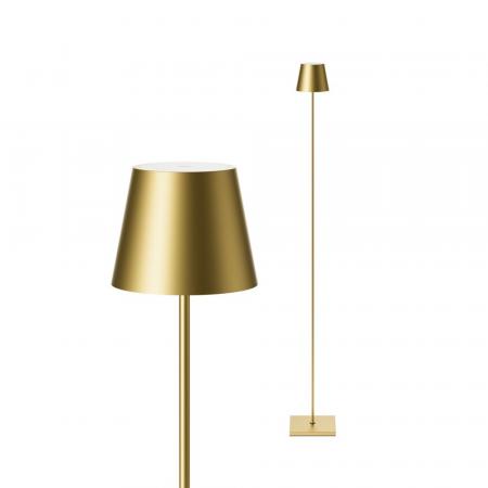 Sigor Akku-Stehleuchte Nuindie 1200mm goldfarben  rund 2,2W FlexMood 2200K/2700K IP54 168/197lm Ra85