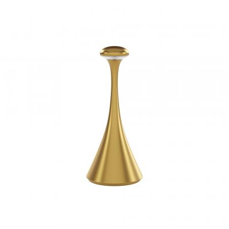 Sigor Akku-Tischleuchte Nudrop mini 21cm rund goldfarben dimmbar Flex-Mood 2200K/2700K IP54 In- & Outdoor