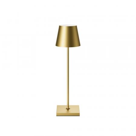 Sigor Akku-Tischleuchte Nuindie USB-C 380mm goldfarben 2,2W FlexMood 2200K/2700K IP54 168/197lm Ra85
