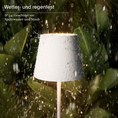 Sigor Akku-Stehleuchte Nuindie 1200mm schneeweiß rund 2,2W FlexMood 2200K/2700K IP54 168/197lm Ra85