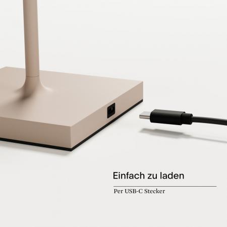 Sigor Akku-Stehleuchte Nuindie 1200mm dünenbeige rund 2,2W FlexMood 2200K/2700K IP54 168/197lm Ra85