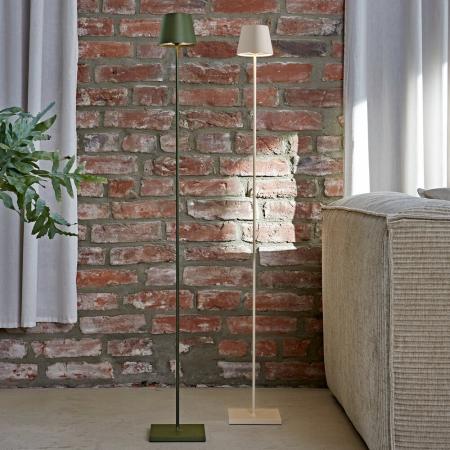 Sigor Akku-Stehleuchte Nuindie 1200mm dünenbeige rund 2,2W FlexMood 2200K/2700K IP54 168/197lm Ra85