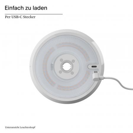 Sigor Akku-Tischleuchte Mahina USB-C 355mm weiß 2,2W FlexMood 2200K/2700K IP20 168/181lm Ra85 dimmbar