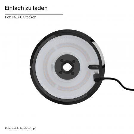 Sigor Akku-Stehleuchte Mahina USB-C 1300mm schwarz 2,2W Flex-Mood 2200K/2700K IP20 168/181lm Ra85 dimmbar