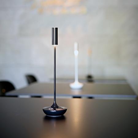 Sigor Akku-Tischleuchte Nucandle keramikschwarz 1,6W 2700K IP54