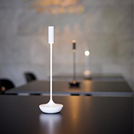 Sigor Akku-Tischleuchte Nucandle keramikweiß 1,6W 2700K IP54