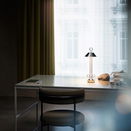 Sigor Nudiderot Akku-Tischleuchte chrom dimmbar Flex-Mood 2200K/2700K IP54 In- & Outdoor
