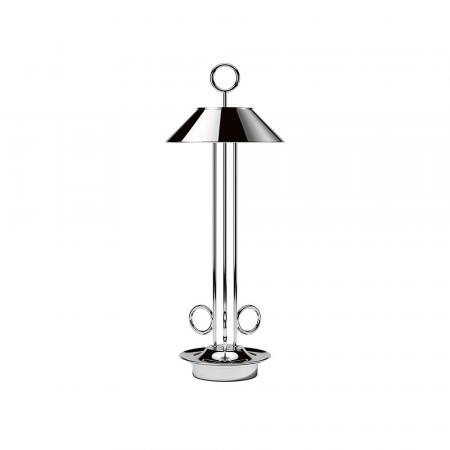 Sigor Nudiderot Akku-Tischleuchte chrom dimmbar Flex-Mood 2200K/2700K IP54 In- & Outdoor
