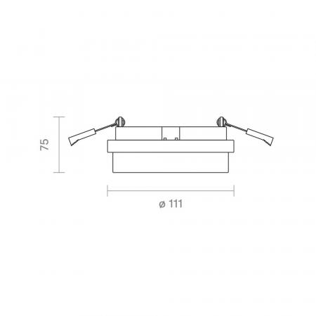 Sigor Nivo Einbauleuchte schwenkbar 111mm 50° schwarz 14W 3000-1800K DTW IP30 950lm Ra90