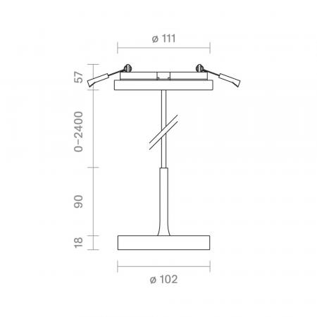 Sigor Nivo Einbauleuchte / Pendelleuchte Einbau 36° weiß 14W 3000-1800K DTW IP30 950lm Ra90