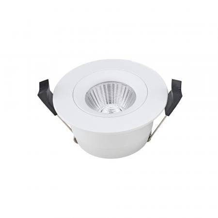 Sigor Einbauleuchte Argent IP54 BM68/83mm weiß IP54 8W 3000K 36° 580lm Ra90 dim 360° schwenkbar Dim-To-Warm