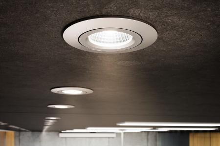Sigor Einbauleuchte 68 Diled 6W 370lm 2700K stahl 36° dimmbar mit hoher Farbwiedergabe