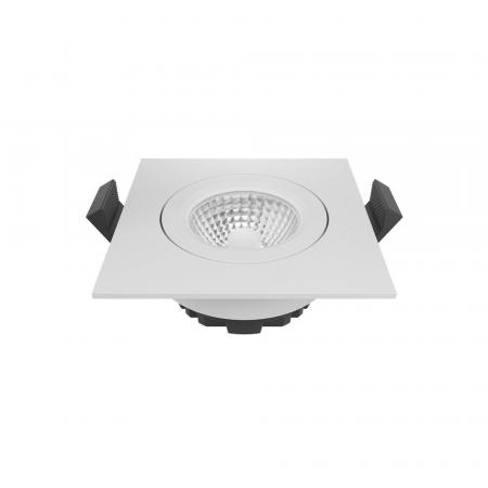 Sigor Einbauleuchte 68 Diled Eckig 6W 370lm 2700K weiß 36° dimmbar und mit hoher Farbwiedergabe