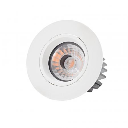 Sigor Einbauleuchte ARGENT 80mm weiß 6W 2700K IP44 36° 390lm Ra93 schwenkbar, dimmbar und mit hoher Farbwiedergabe
