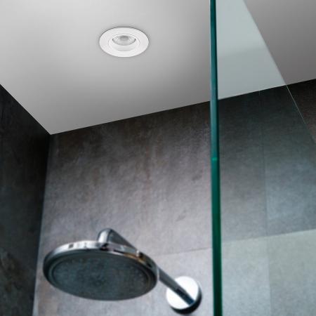 Sigor Einbauleuchte ARGENT 80mm weiß 6W 2700K IP44 36° 390lm Ra93 schwenkbar, dimmbar und mit hoher Farbwiedergabe