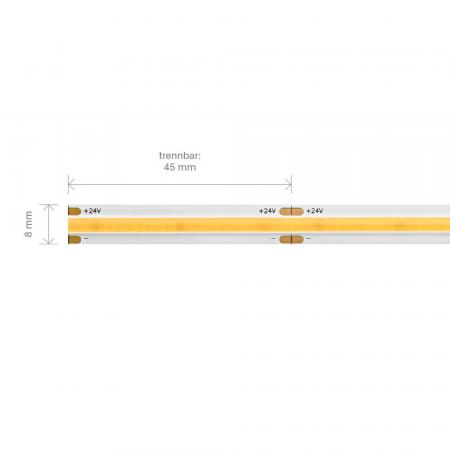 Sigor 10W/m COB LED-Streifen Spot 2700K 5m 512 LED/m IP20 24V 950lm/m RA90