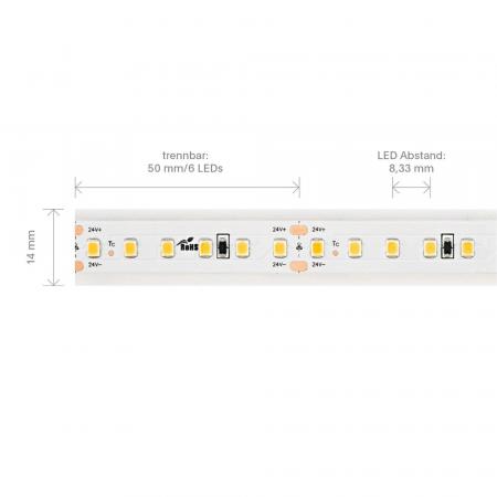Sigor 9,6W/m Long Distance LED-Streifen 3000K 20m 120LED/m IP67 24V 740lm/m RA90