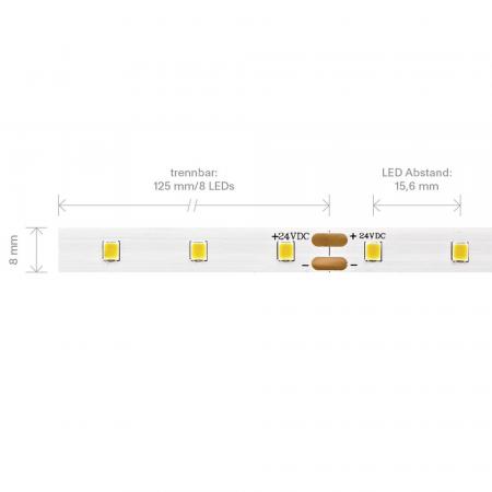 Sigor 4,8W/m PRO LED-Streifen 2400K 5m 64 LED/m IP20 24V 720lm RA90