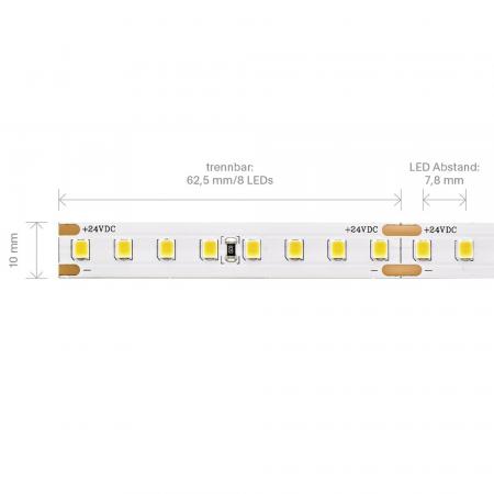 Sigor 9,6W/m PRO LED-Streifen 4000K 5m 128 LED/m IP20 24V 1447lm RA90