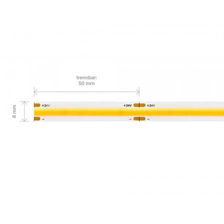 Sigor 10W/m R2R COB LED-Streifen 3000K 5m 480 LED/m IP20 24V 950lm/m RA90