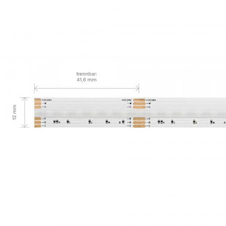 Sigor 16W/m COB LED-Streifen RGB/TW 5m 840 LED/m IP20 24V 925lm/m RA90
