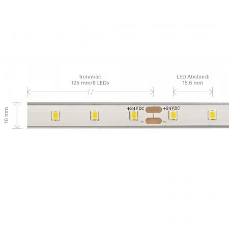 Sigor 4,8W/m PRO LED-Streifen 2700K 5m 64 LED/m IP68 24V 648lm RA90