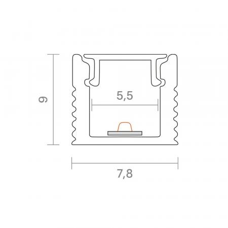 Sigor 1m Aufbauprofil Schmal 5 -  9829401