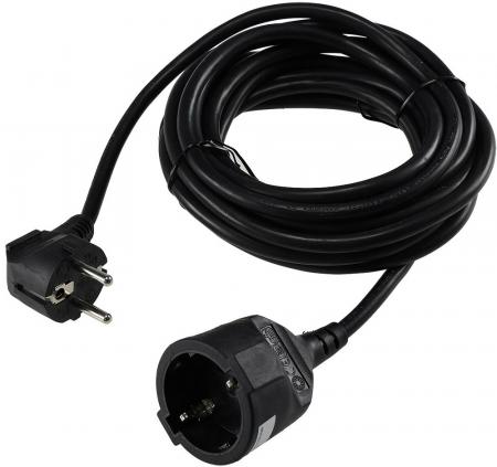  REV Schutzkontakt-Verlängerung, 10m, schwarz H05VV-F3G 1,5mm² 16A/250V