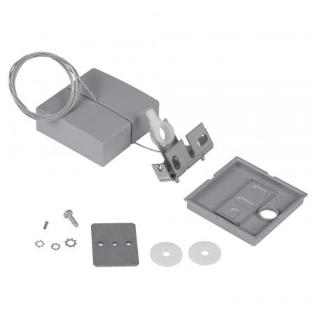 Siteco Vega® 11 Seilabhängung mit Baldachin, grau, eckig, Abhängehöhe bis zu 1,2m
