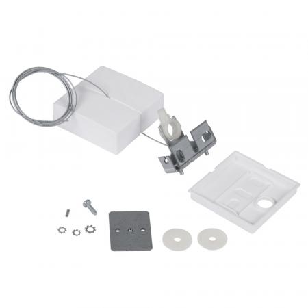 Siteco Vega® 11 Seilabhängung mit Baldachin, weiß, eckig, Abhängehöhe bis zu 1,2m