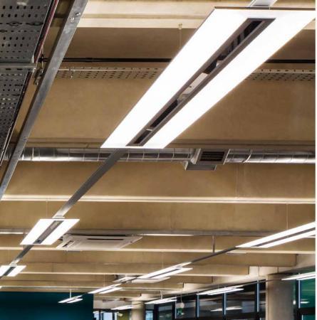 Siteco Vega® 11, direkt/indirekt strahlend, Lichtfarbe 840, DALI, Masterleuchte mit Licht- und Bewegungssensor