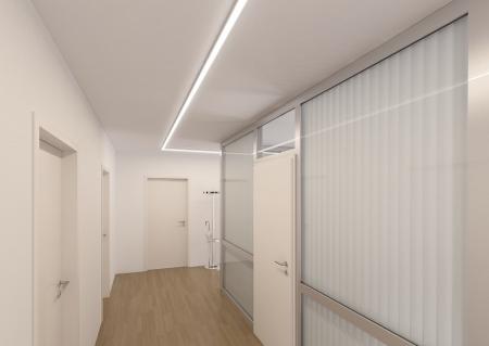 120cm Siteco Siluette® 41-N, Lichtfarbe 830/840/850, EIN/AUS, Leitung mit Stecker, mit Schalter