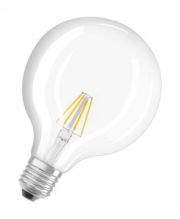 4er-Pack Osram LED Retrofit GLOBE 125 E27 Filament Lampe 4W 2700K wie 40W 470 Lumen