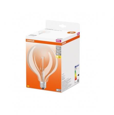 LEDVANCE LED STAR GLOBE125 Filament E27 4 W 40 W Ersatz 470 lm 2700 K Warmweiß G125 360° 230 V nicht dimmbar
