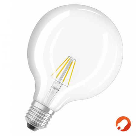 LEDVANCE LED STAR GLOBE125 Filament E27 4 W 40 W Ersatz 470 lm 2700 K Warmweiß G125 360° 230 V nicht dimmbar