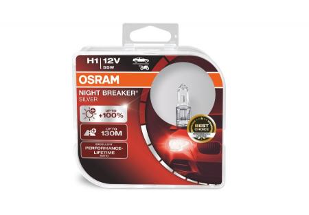 2er Pack OSRAM P14.5s NIGHT BREAKER SILVER H1 Halogen