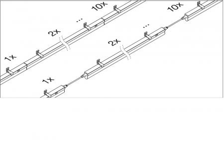 LEDVANCE LINEAR COMPACT SWITCH 600 8W wie 18W 800lm 3000K Warmweiß 573mm IP20 mit Schalter