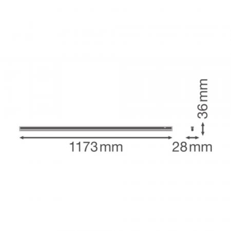 120cm LED Lichtleiste LEDVANCE Linear Compact Switch 1200 14W 4000K neutralweißes Licht mit Schalter